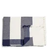 Daylesford Organic Throws & Cushions|Tableware>Abbey Stripe Blanket Navy