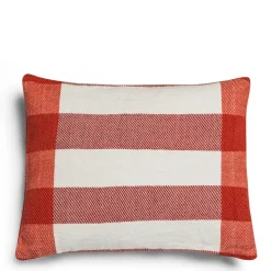 Daylesford Organic Throws & Cushions>Abbey Stripe Cushion Fox Red