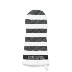 Daylesford Organic Aprons & Tea Towels>Black & White Stripe Oven Glove
