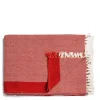 Daylesford Organic Throws & Cushions>Borderline Blanket Fox Red