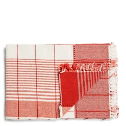 Daylesford Organic Throws & Cushions>Checkmate Blanket Fox Red