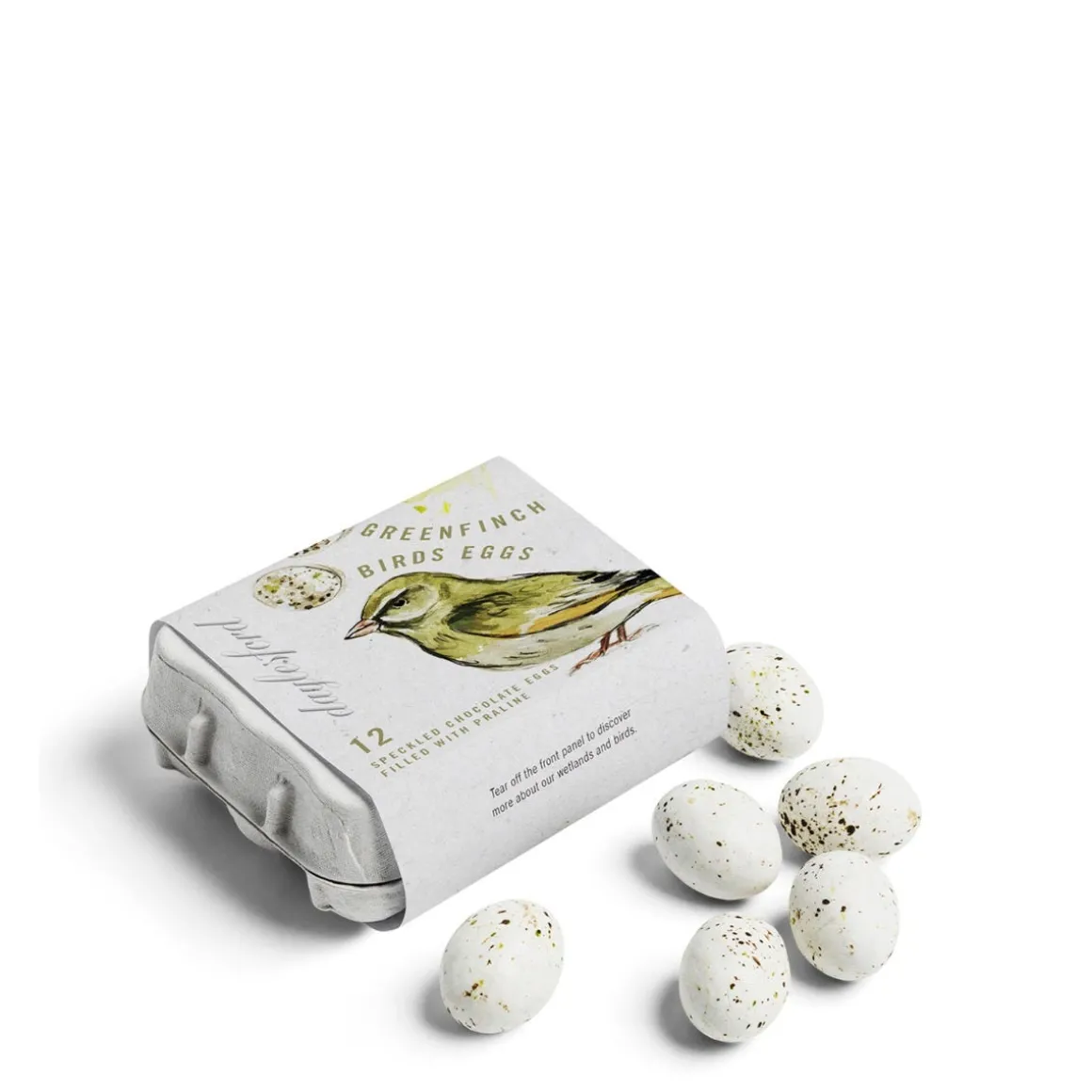 Daylesford Organic Chocolate & Sweets>Chocolate Greenfinch Bird Eggs Filled With Smooth Praline
