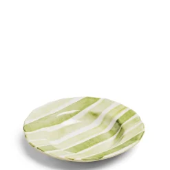 Daylesford Organic Tableware>Circus Stripe Green Shallow Bowl