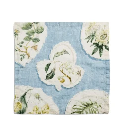 Daylesford Organic Table Linen|Tableware>Daylesford X Colefax Quince Garden Napkin in Blue with Hazel