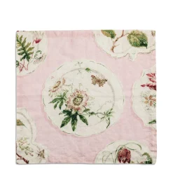 Daylesford Organic Table Linen|Tableware>Daylesford X Colefax Quince Garden Napkin in Pink with Passion Flower