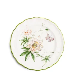 Daylesford Organic Tableware>Daylesford x Colefax Quince Garden Dinner Plate With Passion Flower