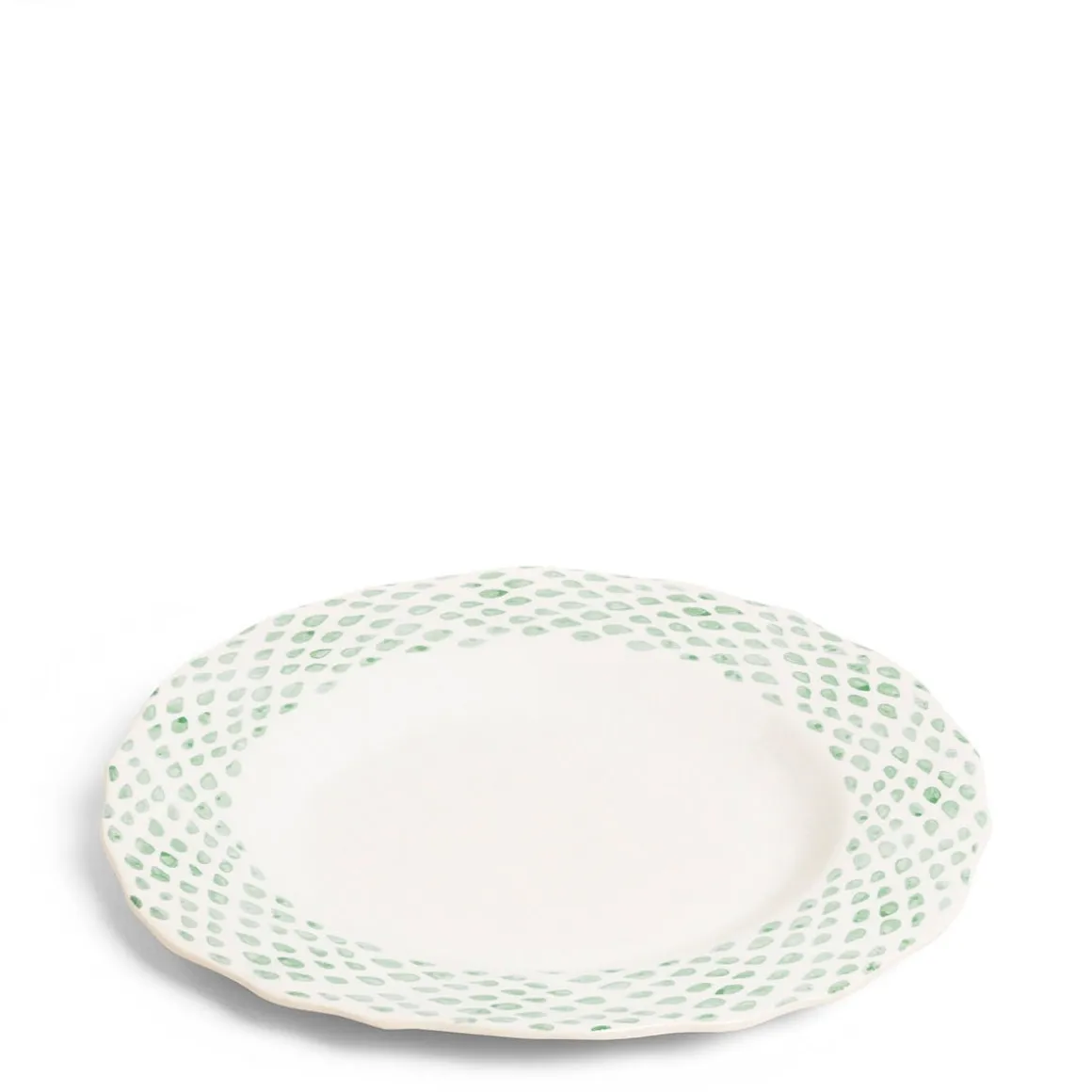 Daylesford Organic Tableware>Dot Dinner Plate Green