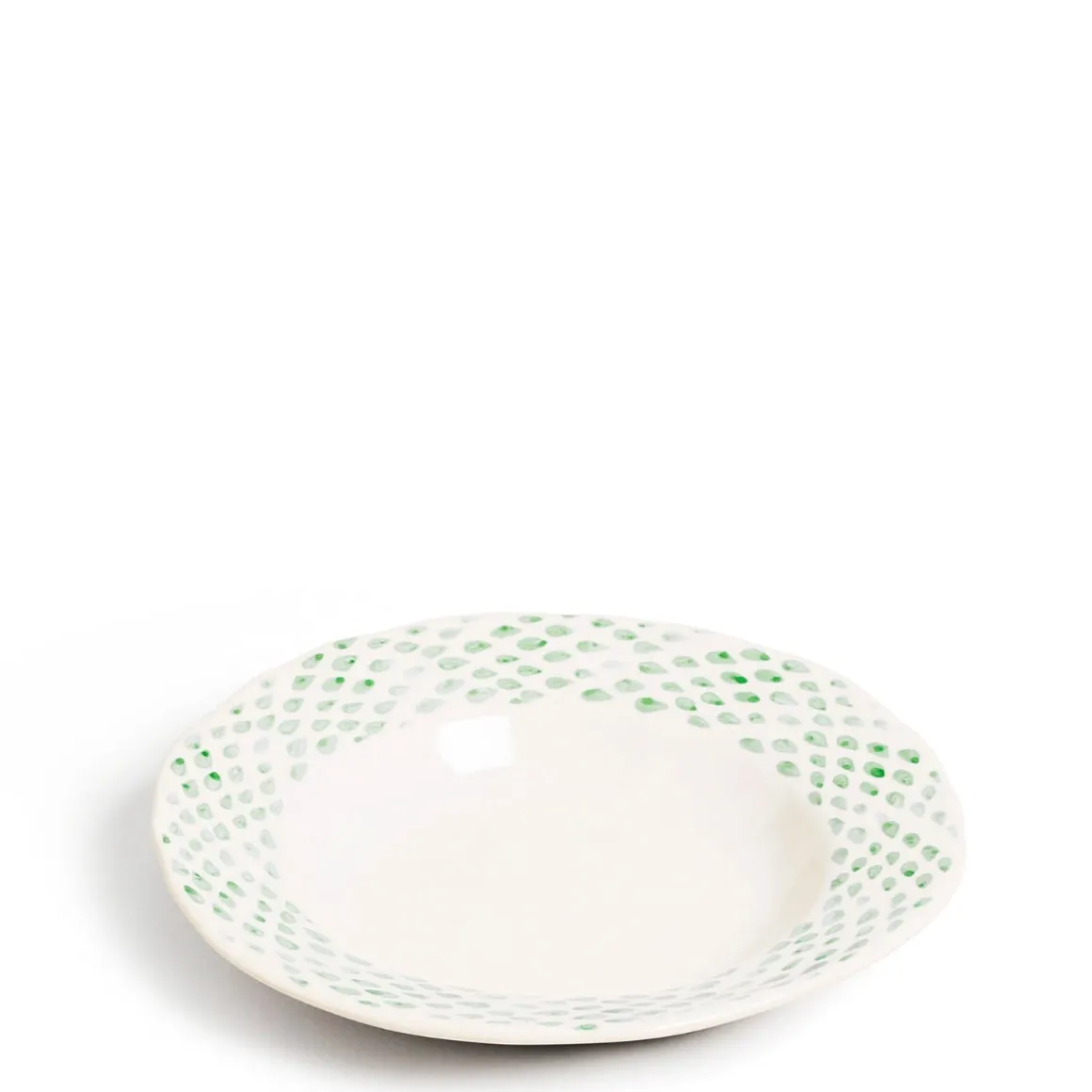 Daylesford Organic Tableware>Dot Pasta Bowl Green