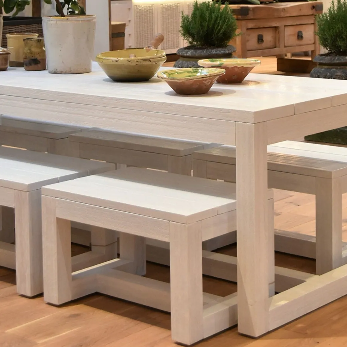 Daylesford Organic Garden Furniture>Farley Side Table/Bench 70cm