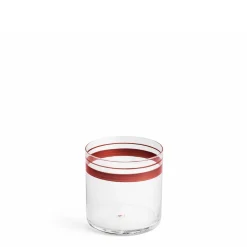 Daylesford Organic Glassware|Tableware>Fine Stripes Low Tumbler Claret