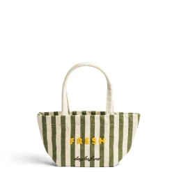 Daylesford Organic Bags & Baskets>Fresh Stripe Mini Bag Green
