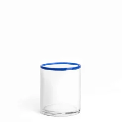 Daylesford Organic Glassware|Tableware>Idbury Low Ball Blue Rim