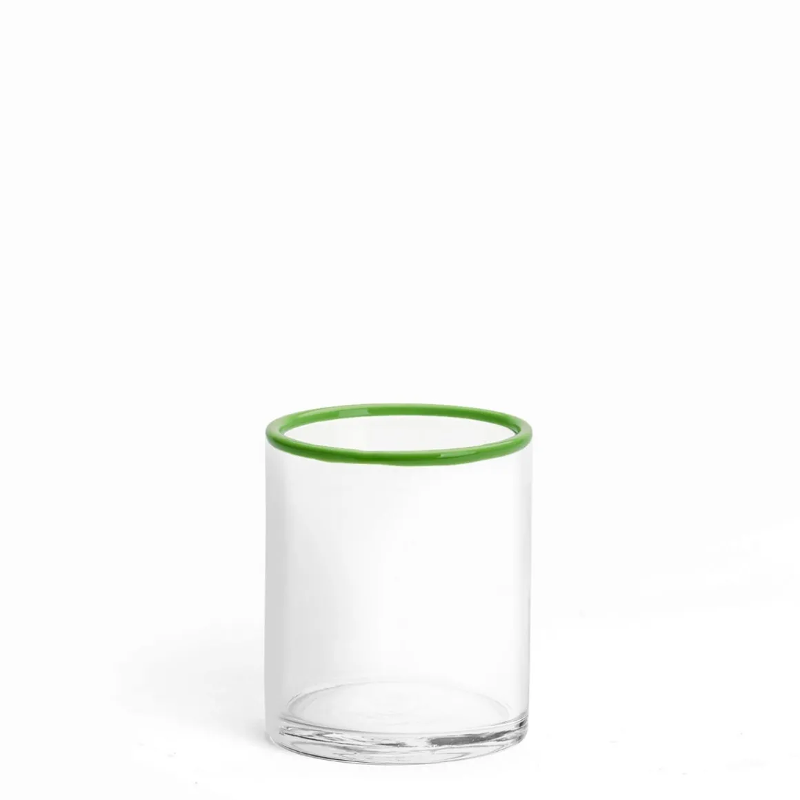 Daylesford Organic Glassware|Tableware>Idbury Low Ball Green Rim
