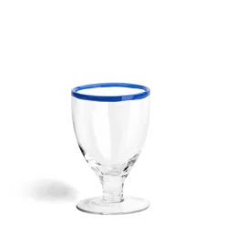 Daylesford Organic Glassware|Tableware>Idbury Wine Glass Blue Rim