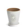 Daylesford Organic Pots>Large Lucas Planter with saucer White