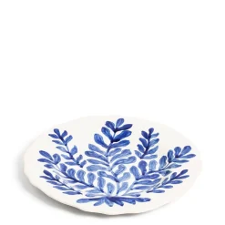 Daylesford Organic Tableware>Leaf Dinner Plate Blue