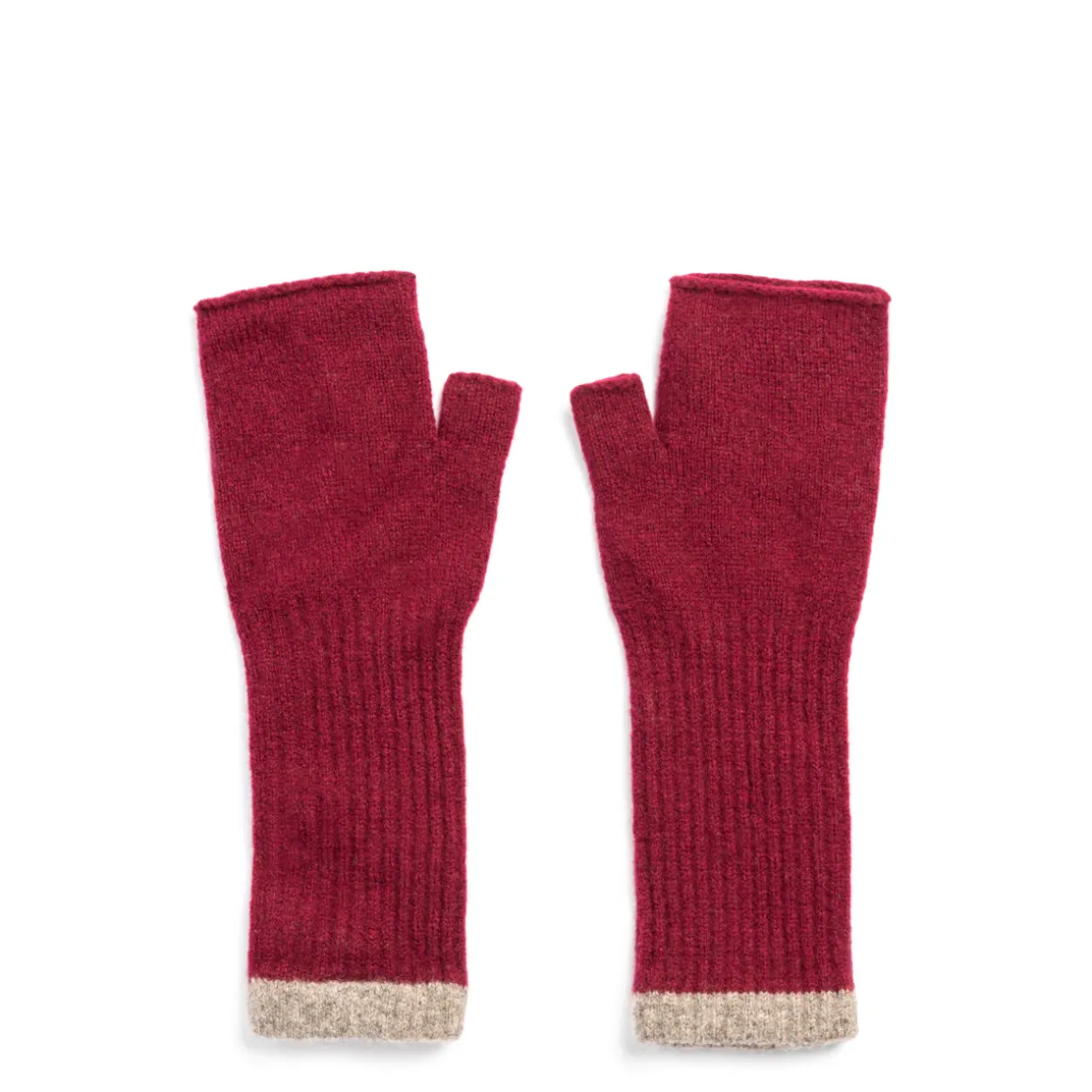 Daylesford Organic Clothing>Maidens Mittens Pomegranate & Grey