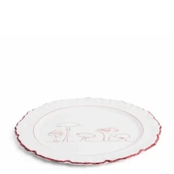 Daylesford Organic Tableware>Mushroom Dance Plate Claret