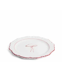 Daylesford Organic Tableware>Mushroom Parasol Plate Claret