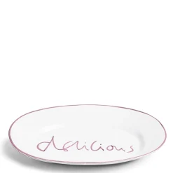 Daylesford Organic Tableware>Oddington Delicious Platter Oval Lilac Ceramic