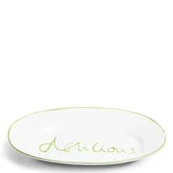 Daylesford Organic Tableware>Oddington Oval Platter Green Delicious