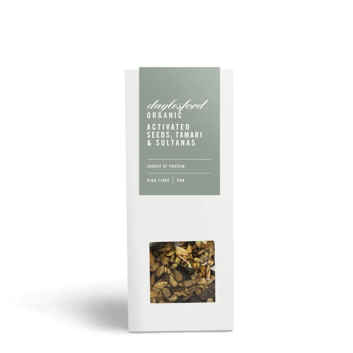 Daylesford Organic Snacks, Crisps & Biscuits>Organic Activated Seeds, Tamari & Sultanas