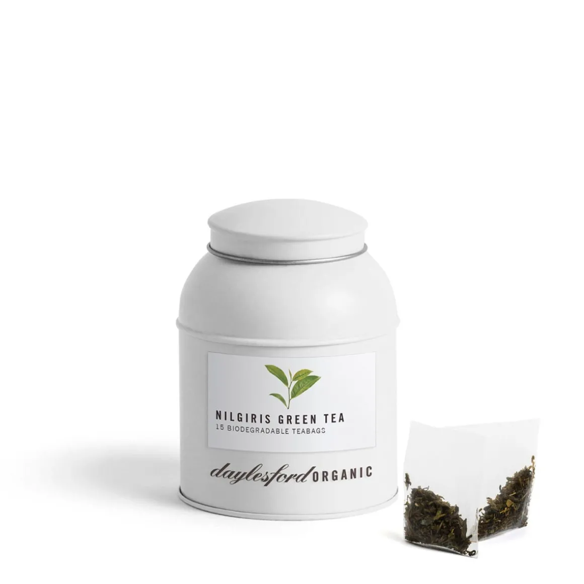 Daylesford Organic Tea & Coffee>Organic Nilgiris Green Tea Bags In Caddy
