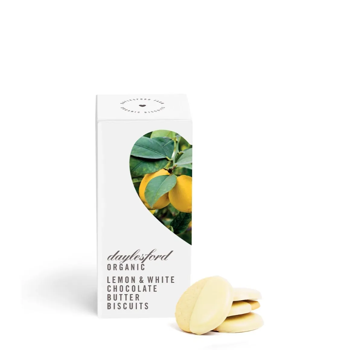 Daylesford Organic Snacks, Crisps & Biscuits>Organic White Chocolate Lemon Butter Biscuits