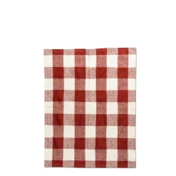 Daylesford Organic Aprons & Tea Towels>Portobello Gingham Tea Towel Red