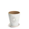 Daylesford Organic Pots>Small Lucas Planter with saucer, white