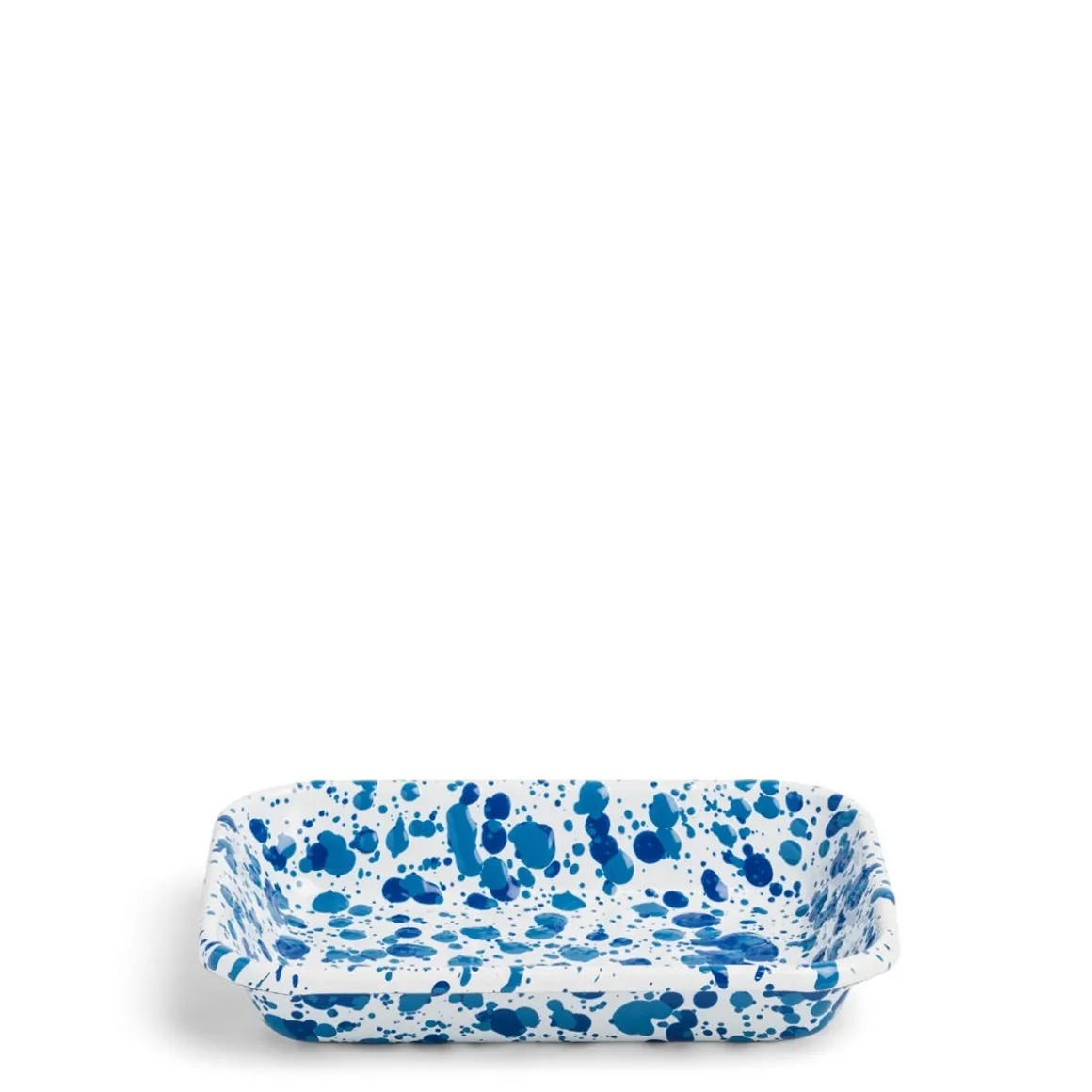 Daylesford Organic Tableware>Spaltter Small Rectangular Dish Blue Enamel