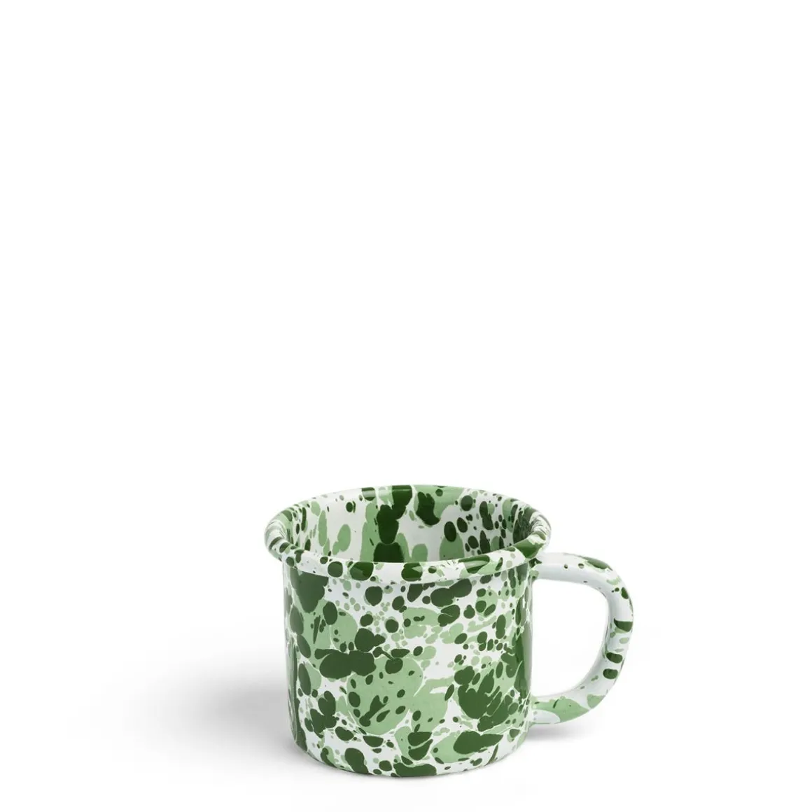 Daylesford Organic Tableware>Splatter Mug Green Enamel