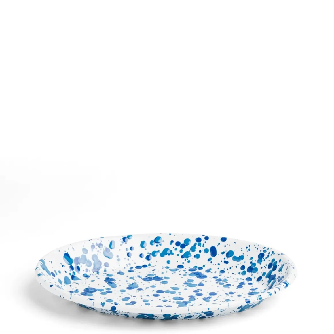 Daylesford Organic Tableware>Splatter Oval Dish Blue Enamel