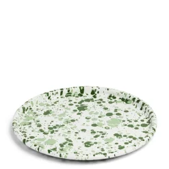 Daylesford Organic Tableware>Splatter Tray Green Enamel