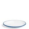 Daylesford Organic Tableware>White & Blue Enamel Oval Plate