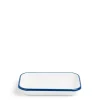 Daylesford Organic Tableware>White & Blue Enamel Rectangle Dish Small