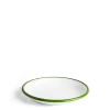 Daylesford Organic Tableware>White & Green Enamel Bowl