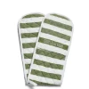 Daylesford Organic Aprons & Tea Towels>White & Green Stripe Double Oven Glove