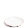 Daylesford Organic Tableware>White & Pink Enamel Plate 26cm