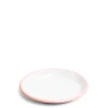 Daylesford Organic Tableware>White & Pink Enamel Plate 20cm