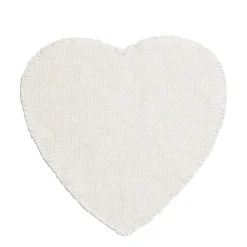 Daylesford Organic Table Linen|Tableware>White Linen Heart Placemat
