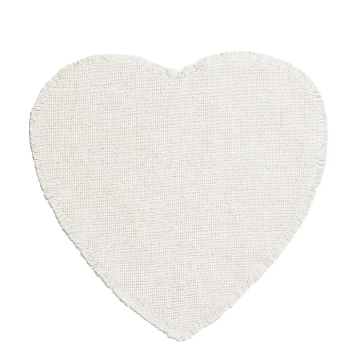 Daylesford Organic Table Linen|Tableware>White Linen Heart Placemat