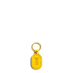 Daylesford Organic Bags & Baskets>Yellow Leather Key Fob with a Bee