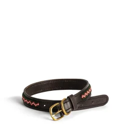 Daylesford Organic Pet Accessories>Zigzag Skinny Dog Collar Red Medium